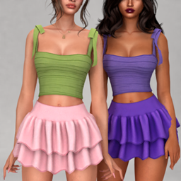 Layla - Tie-Shoulder Top & Tiered Ruffle Skirt (sweet sorbet set) project image