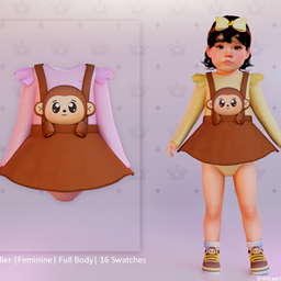 Overalls Feminine 100HMonkey paçoca - Toddler logo