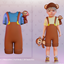 Overalls Masculine 100HMonkey paçoca - Toddler logo