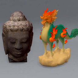 Thai Buddha head -dragon logo