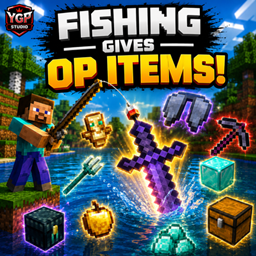 YGP! Minecraft but Fishing Gives OP Items logo