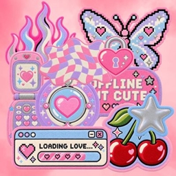 Pixel Kisses – Cute Y2K Rug Collection project image