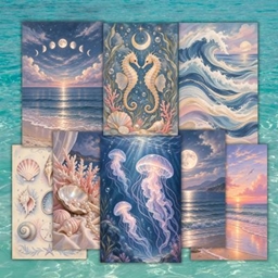Moonlit Tides – Dreamy Coastal Poster Collection project image