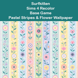 Bright Pastel Stripes and Flowers logo