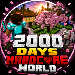 💀 2000 Days Hardcore Survival – Ultimate Minecraft World logo