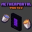 Speedrun Netherportal practice logo