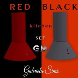 Red and Black kitchen set logo