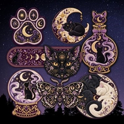 Moonwhisker Magic – Mystical Cat Rug Collection logo