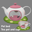 Tea pot and cup - Pet bed logo