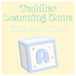 Toddler Learning Zone | Lot Trait by babybeesims / Spanish translation by GatamolLunastra logo
