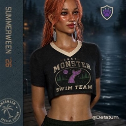 Summerween ’26 - LAKE MONSTER SWIM TEAM (Black Top) logo