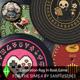 Vinyl Record Round Rug Collection Samtuse963 logo