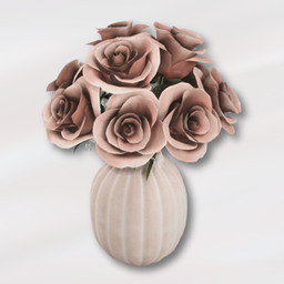 Rose bouquet in a vase logo