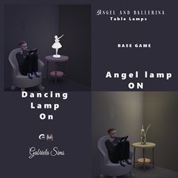 GM-angel and ballerina functional table lamp logo