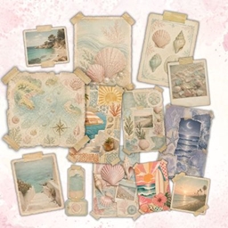 Beach Vibes – Coastal Collage Poster Collection logo