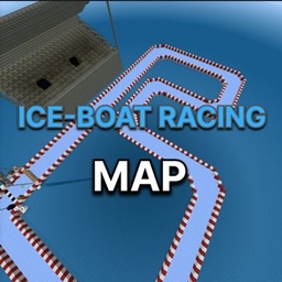 Ice-boat racing map logo