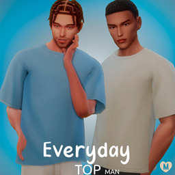 Minimalist-CC Everyday T-Shirt | Maxis Match | 18 Swatches project image