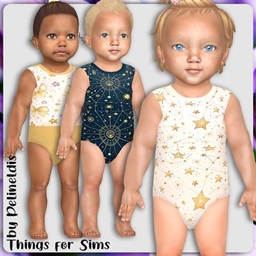 Infants Celestial Blush and Navy Bodysuits logo
