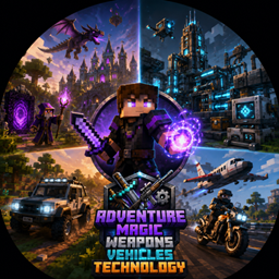  adventure magic weapons vehicles technology logo