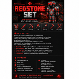 redstone set armor and tools project image
