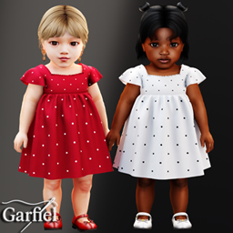Infant - Sweet polka dot dress with gentle flutter sleeves logo