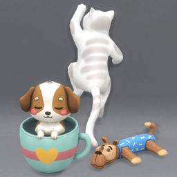 climbing cat- kawaii mug puppies logo