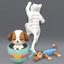 climbing cat- kawaii mug puppies logo
