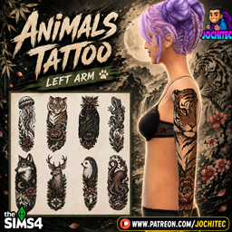 Animals tattoo left arm by Jochi project image