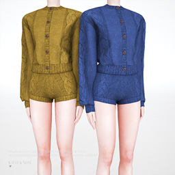 Magda Butrym Cashmere Cable Knit Cardigan & Shorts logo