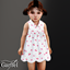 Toddler - Cherry print collared dress with scalloped hem logo