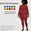 Silky Plaid Pajamas Night Shirt + matching pants (leggings) logo