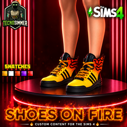 Shoes on fire by TecnoSimmer logo