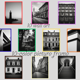 Black and white modern wall art, in every color logo