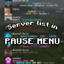 Server list in pause menu logo
