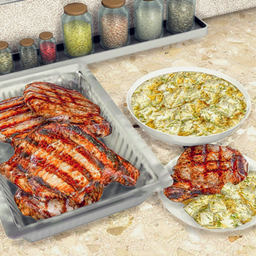 Grilled Pork Chops with Potato Salad logo