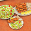 Garlic Parmesan Chicken Skewers with Green Salad logo