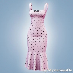 Polka elegance mermaid dress logo