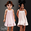 Toddler - Silky satin slip dress with soft ruffle hem logo