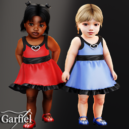 Infant - Satin party dress with pearl heart detail logo
