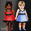Infant - Satin party dress with pearl heart detail logo