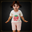 Toddler - Sweet strawberry pajama set with gingham shorts logo