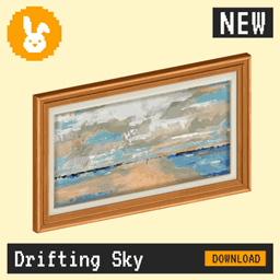 Raster Rabbit: Daily Drop - Drifting Sky | PASSING DISTANCE Abstract Collection (3 New Paintings) logo