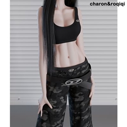 [charon&roqiqi]sports bra logo
