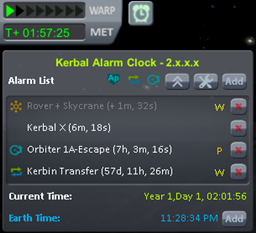 Kerbal Alarm Clock