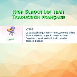 Mod  High school lot trait par Kiara - Trad FR logo