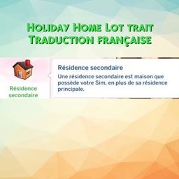 Mod Holiday Home lot trait par Kiara - Trad FR logo