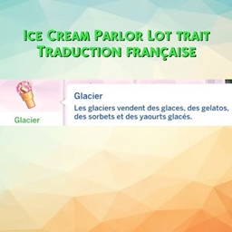 Mod Ice cream parlor lot trait par Kiara - Trad FR logo