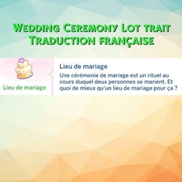 Mod Wedding ceremony lot trait par Kiara - Trad FR project image