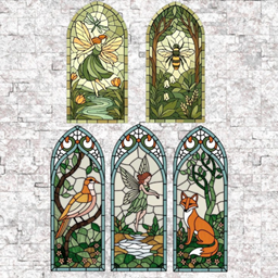 Stained Glass Window Sticker 5 Pack No.4 project image
