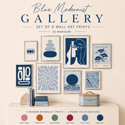 Blue Modernist Gallery – Set of 8 Wall Art Prints project image